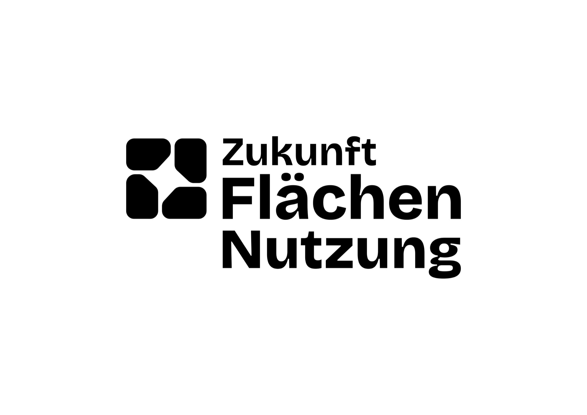 Logo Zukunft Flächennutzung in Schwarz